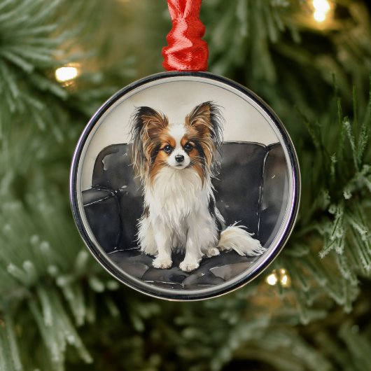 Papillion Acrylic Photo Tile Ornament Aus Metall (Baum)