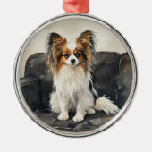 Papillion Acrylic Photo Tile Ornament Aus Metall (Vorne)