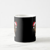 Papillion Fun Dog Santa Image Kaffeetasse (Mittel)
