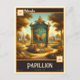 Papillion, Nebraska | VINTAG Postkarte