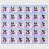 Papillion Pop Art Pastell Geschenkpapier (Flach)