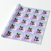 Papillion Pop Art Pastell Geschenkpapier (Ungerollt)