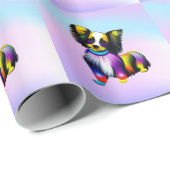 Papillion Pop Art Pastell Geschenkpapier (Rolleneckpunkt)