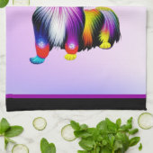 Papillion Pop Art Pastell Geschirrtuch (Gefaltet)