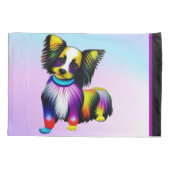 Papillion Pop Art Pastell Kissenbezug (Rückseite)
