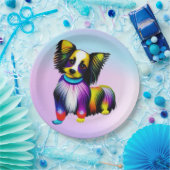 Papillion Pop Art Pastell Pappteller (Party)