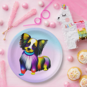 Papillion Pop Art Pastell Pappteller