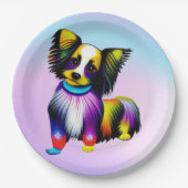 Papillion Pop Art Pastell Pappteller (Vorderseite)