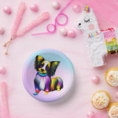 Papillion Pop Art Pastell Pappteller (Party)