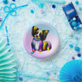 Papillion Pop Art Pastell Pappteller (Party)