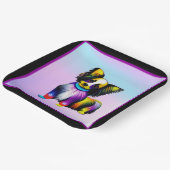 Papillion Pop Art Pastell Pappteller (Gewinkelt)