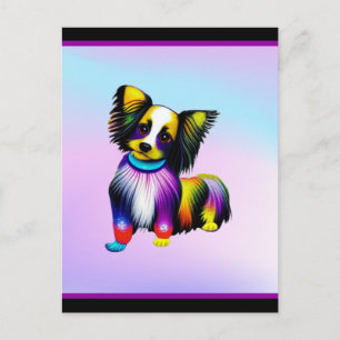 Papillion Pop Art Pastell Postkarte