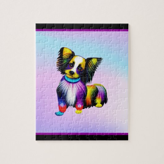 Papillion Pop Art Pastell Puzzle (Vertikal)