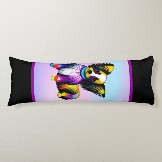 Papillion Pop Art Pastell Seitenschläferkissen (Vorderseite)