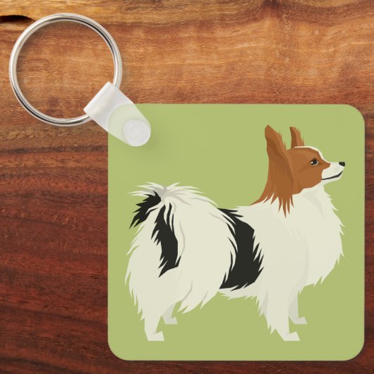 Papillion Schlüsselanhänger (Vorderseite)