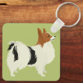 Papillion Schlüsselanhänger (Rückseite)