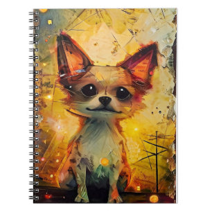Papillion Welppy Whimsical Vertical Poster Notizblock