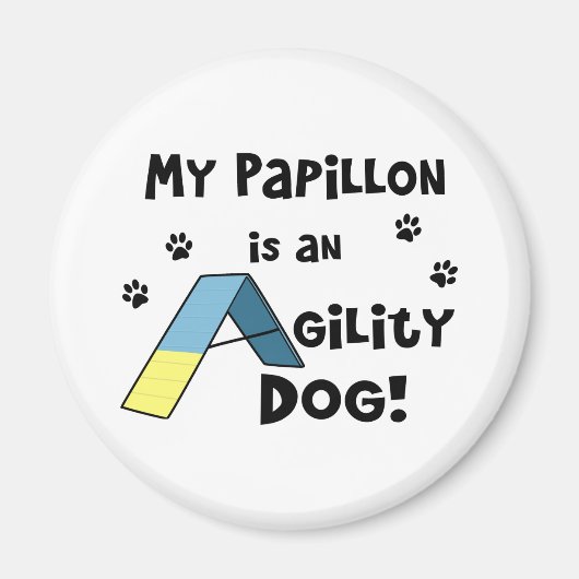 Papillon Agility Dog Magnet (Vorne)