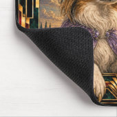 Papillon, Art Deco Hund Mousepad (Ecke)