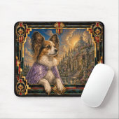 Papillon, Art Deco Hund Mousepad (Mit Mouse)