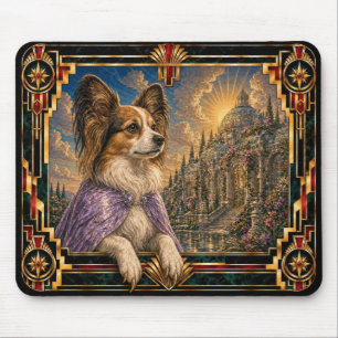 Papillon, Art Deco Hund Mousepad
