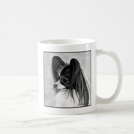 Papillon Art von Glenda S. Harlan Kaffeetasse (Rechts)