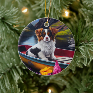 Papillon auf einem Paddel: Ein landschaftliches Ab Keramik Ornament