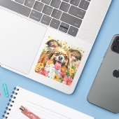 Papillon-Aufkleber – Wasserfarben-Design Aufkleber (Laptop mit iPhone)