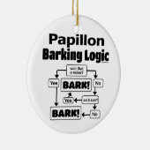 Papillon Barking Logic Keramik Ornament (Rechts)