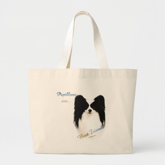 Papillon Best Friend 2 Jumbo Stoffbeutel (Vorne)