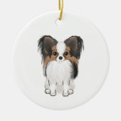 Papillon (Bild) Keramik Ornament (Vorne)