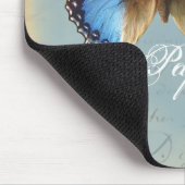 Papillon Blau Mousepad (Ecke)