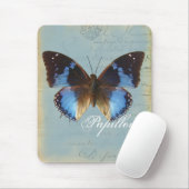 Papillon Blau Mousepad (Mit Mouse)