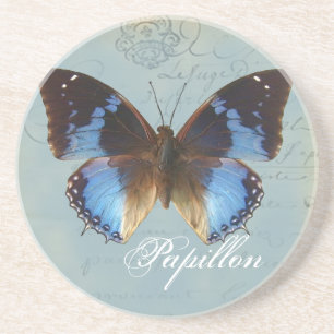 Papillon Blau Untersetzer