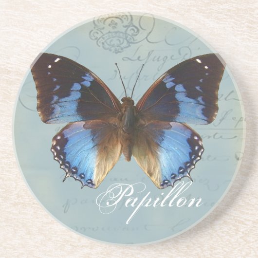 Papillon Blau Untersetzer (Vorne)