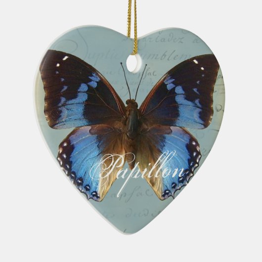 Papillon bleu keramikornament (Rechts)