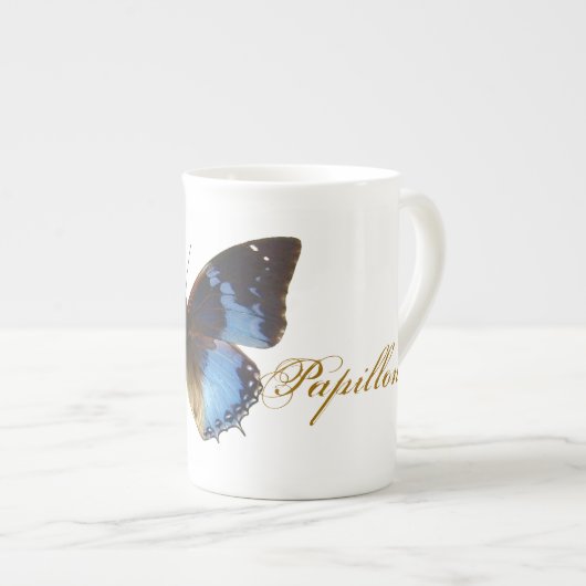 Papillon bleu porzellantasse (Vorderseite Rechts)