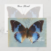 Papillon bleu postkarte (Vorne/Hinten)