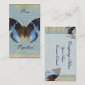 Papillon bleu visitenkarte (Vorne/Hinten)