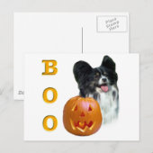 Papillon Boo Postkarte (Vorne/Hinten)