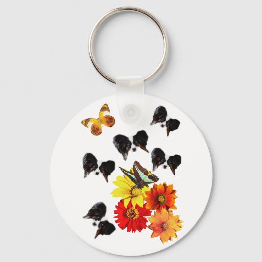 Papillon Butterfly Geschenke Schlüsselanhänger (Vorderseite)
