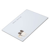 Papillon Cartoon Dog Notepad Notizblock (angewinkelt)