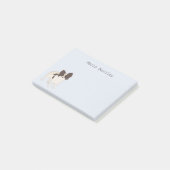 Papillon Cartoon Dog Post-it Klebezettel (angewinkelt)