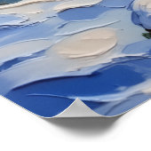 Papillon Christmas Boat Holiday Poster (Ecke)