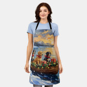 Papillon Christmas Boat Holiday Schürze (Getragen)