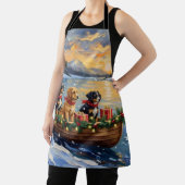 Papillon Christmas Boat Holiday Schürze (InSitu)