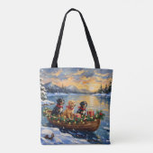 Papillon Christmas Boat Holiday Tasche (Rückseite)