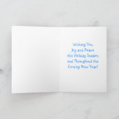 Papillon Christmas Caroler BW Feiertagskarte (Innenseite)