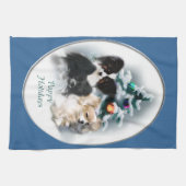 Papillon Christmas Geschenke Geschirrtuch (Horizontal)