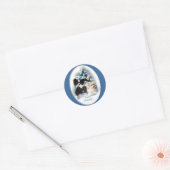 Papillon Christmas Geschenke Runder Aufkleber (Umschlag)